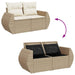 Tuin Sofa Set 9 st 6-Aantal zitplaatsen Beige en Crème