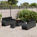 Tuin Sofa Set 9 st 6-Aantal zitplaatsen Zwart poly rattan