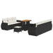 Tuin Sofa Set 10 st 7-Aantal zitplaatsen Zwart en Crème