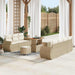 Tuin Sofa Set 10 st 7-Aantal zitplaatsen Beige en Crème