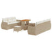 Tuin Sofa Set 10 st 7-Aantal zitplaatsen Beige en Crème