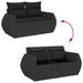 Tuin Sofa Set 10 st 7-Aantal zitplaatsen Zwart poly rattan