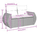 Tuin Sofa Set 10 st 7-Aantal zitplaatsen Zwart poly rattan