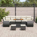 Tuin Sofa Set 10 st 7-Aantal zitplaatsen Zwart en Crème
