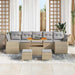 Tuin Sofa Set 10 st 7-Aantal zitplaatsen Beige en Licht Grijs