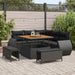 Tuin Sofa Set 8 st 7-Aantal zitplaatsen Zwart poly rattan