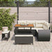 Tuin Sofa Set 8 st 7-Aantal zitplaatsen Zwart en Crème