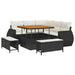 Tuin Sofa Set 8 st 7-Aantal zitplaatsen Zwart en Crème