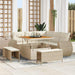 Tuin Sofa Set met kussen 8 pcs Beige en Crème poly rattan