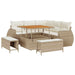 Tuin Sofa Set met kussen 8 pcs Beige en Crème poly rattan