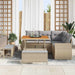 Tuin Sofa Set 8 st 7-Aantal zitplaatsen Beige en Licht Grijs