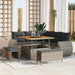 Tuin Sofa Set 8 st 7-Aantal zitplaatsen Grijs poly rattan