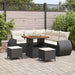 Tuin Sofa Set 8 st 7-Aantal zitplaatsen Zwart en Crème
