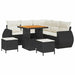 Tuin Sofa Set 8 st 7-Aantal zitplaatsen Zwart en Crème