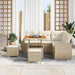 Tuin Sofa Set 8 st 7-Aantal zitplaatsen Beige en Crème