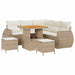 Tuin Sofa Set 8 st 7-Aantal zitplaatsen Beige en Crème