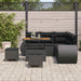 Tuin Sofa Set 8 st 7-Aantal zitplaatsen Zwart poly rattan