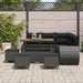 Tuin Sofa Set 9 st 8-Aantal zitplaatsen Zwart poly rattan