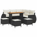 Tuin Sofa Set 9 st 8-Aantal zitplaatsen Zwart en Crème