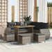 Tuin Sofa Set 9 st 8-Aantal zitplaatsen Grijs poly rattan