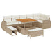 Tuin Sofa Set 9 st 9-Aantal zitplaatsen Beige en Crème