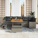 Tuin Sofa Set 9 st 9-Aantal zitplaatsen Grijs Poly Rattan