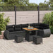Tuin Sofa Set 9 st 9-Aantal zitplaatsen Zwart Poly Rattan