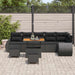 Tuin Sofa Set 9 st 9-Aantal zitplaatsen Zwart Poly Rattan