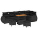 Tuin Sofa Set 9 st 9-Aantal zitplaatsen Zwart Poly Rattan