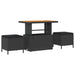 Tuin Sofa Set 9 st 9-Aantal zitplaatsen Zwart Poly Rattan