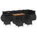 Tuin Sofa Set 10 st 10-Aantal zitplaatsen Zwart Poly Rattan