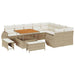 Tuin Sofa Set 12 st 12-Aantal zitplaatsen Beige en Crème