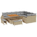 Tuin Sofa Set 12 st 12-Aantal zitplaatsen Beige en Licht Grijs