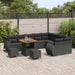 Tuin Sofa Set 12 st 12-Aantal zitplaatsen Zwart Poly Rattan