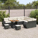 Tuin Sofa Set 12 st 12-Aantal zitplaatsen Zwart en Crème