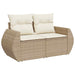 Tuin Sofa Set 12 st 12-Aantal zitplaatsen Beige en Crème