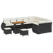 Tuin Sofa Set 12 st 12-Aantal zitplaatsen Zwart en Crème