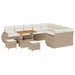 Tuin Sofa Set 12 st 12-Aantal zitplaatsen Beige en Crème