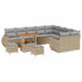 Tuin Sofa Set 12 st 12-Aantal zitplaatsen Beige en Licht Grijs