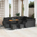 Tuin Sofa Set 13 st 12-Aantal zitplaatsen Zwart Poly Rattan