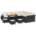 Tuin Sofa Set 13 st 13-Aantal zitplaatsen Zwart en Crème