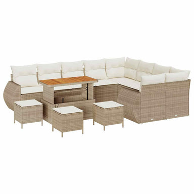 Tuin Sofa Set 13 st 13-Aantal zitplaatsen Beige en Crème