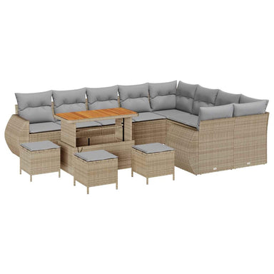 Tuin Sofa Set 13 st 13-Aantal zitplaatsen Beige en Licht Grijs