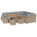 Tuin Sofa Set 13 st 13-Aantal zitplaatsen Beige en Licht Grijs