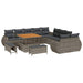 Tuin Sofa Set 13 st 13-Aantal zitplaatsen Grijs
