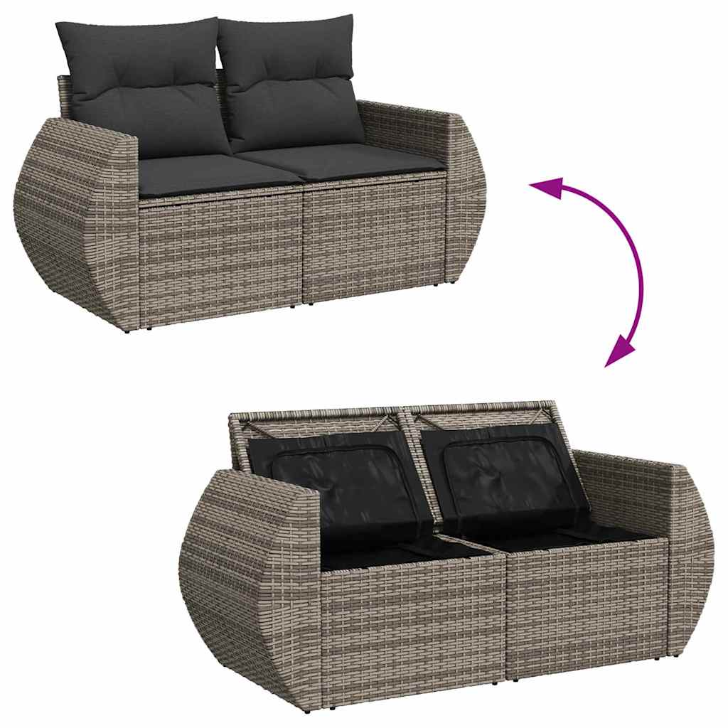 Tuin Sofa Set 13 st 13-Aantal zitplaatsen Grijs