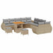Tuin Sofa Set 13 st 13-Aantal zitplaatsen beige en lichtgrijs