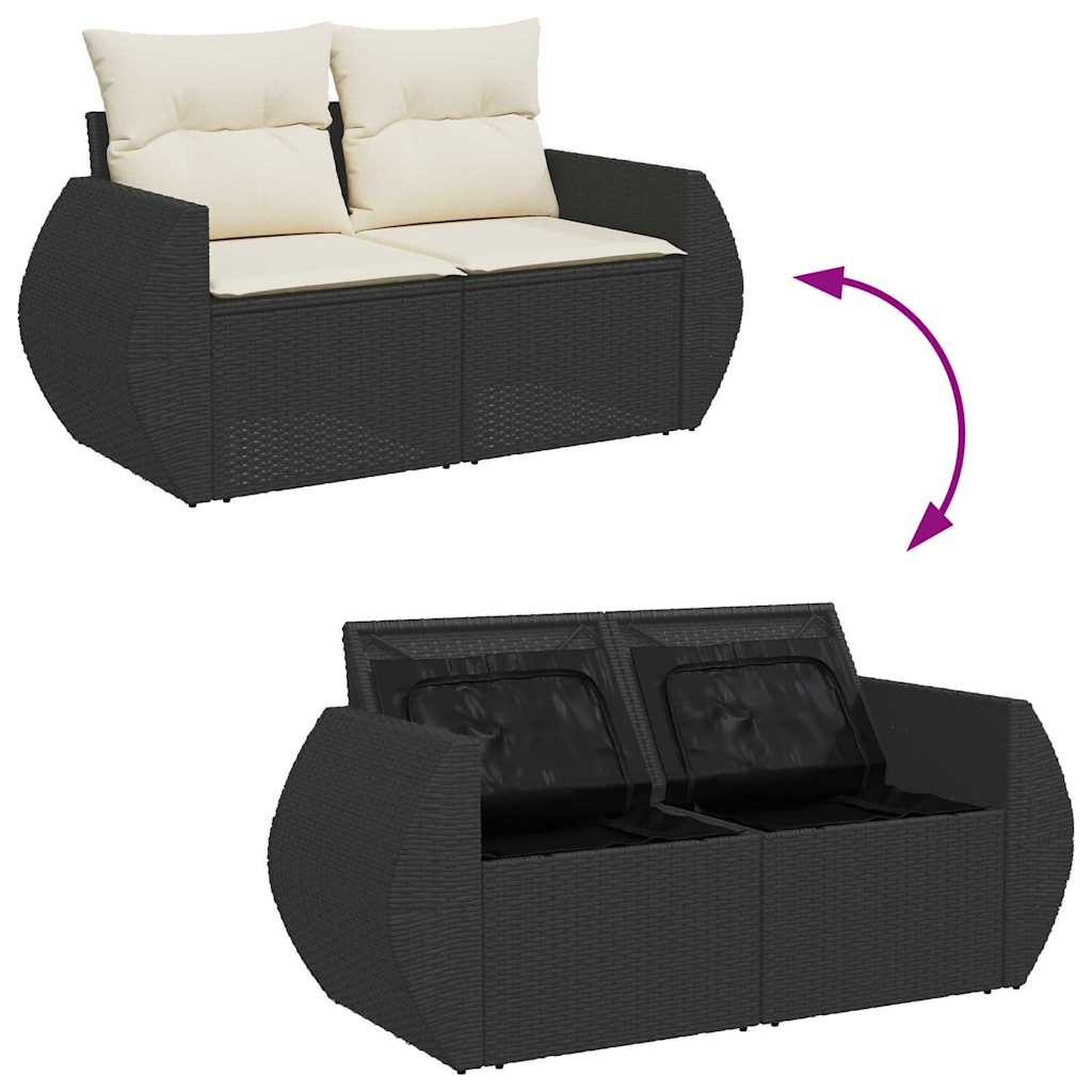 Tuin Sofa Set 13 st 13-Aantal zitplaatsen Zwart en crème