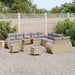 Tuin Sofa Set 13 st 13-Aantal zitplaatsen beige en lichtgrijs