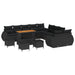 Tuin Sofa Set 14 st 14-Aantal zitplaatsen Zwart